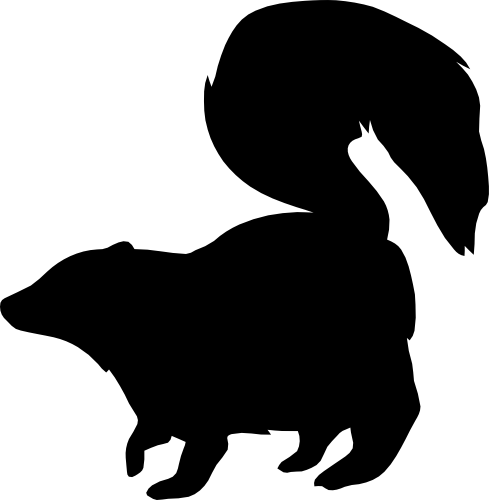 (s006-5-A) Skunk Silhouette