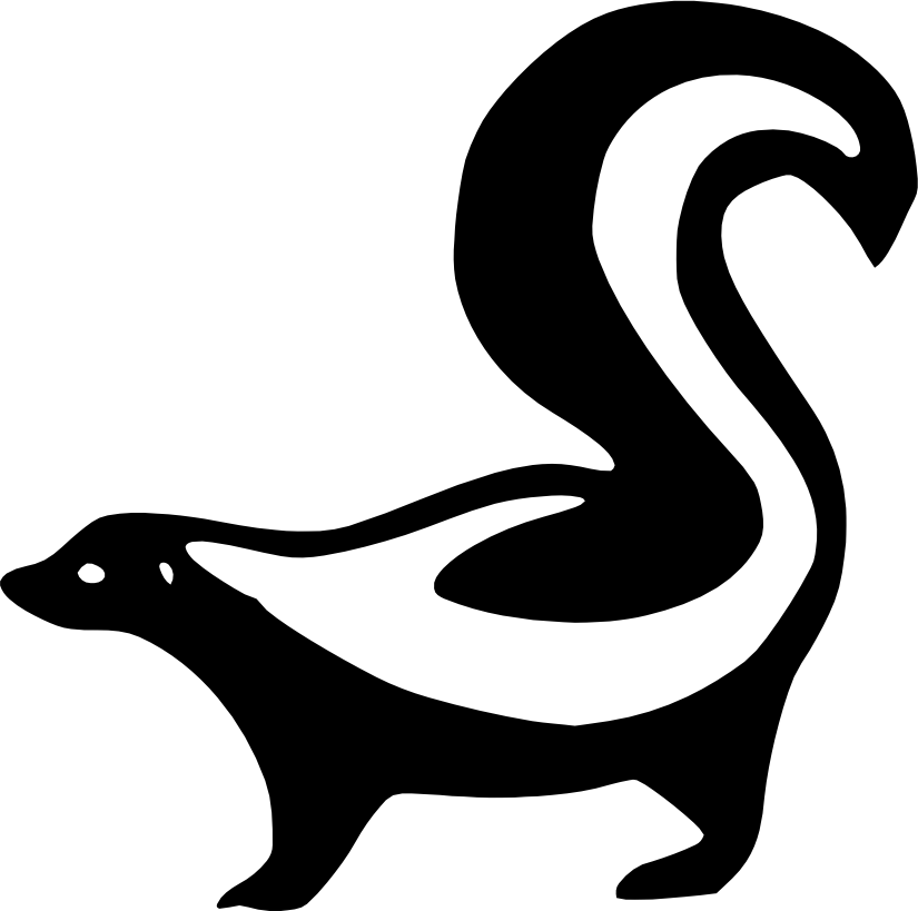 (s006-5-B) Skunk Silhouette