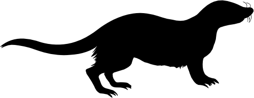 (s006-5-H) Otter Silhouette