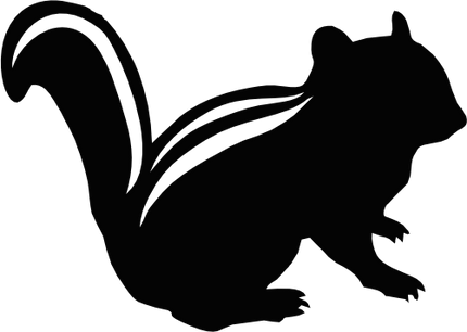 (s006-5-J) Chipmunk  Silhouette