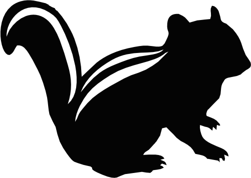(s006-5-J) Chipmunk  Silhouette