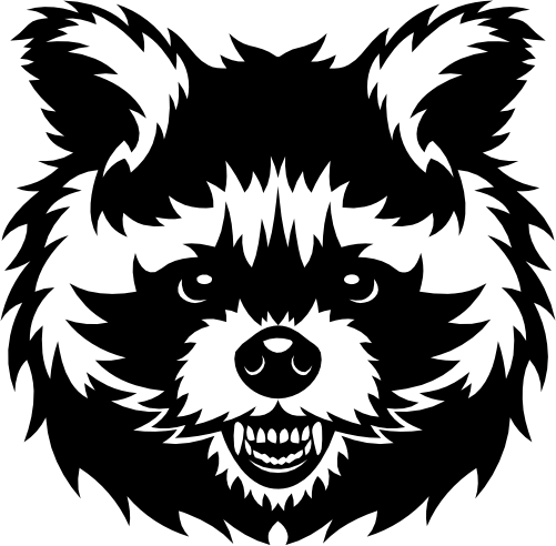 (s006-5-J) Racoon Face