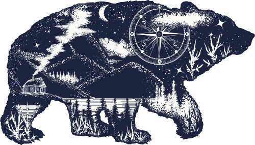 (s006-6-A)  Double Exposure Bear