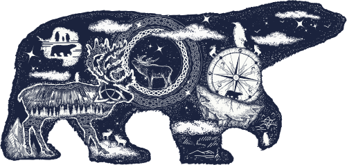 (s006-6-B) Double Exposure Polar Bear