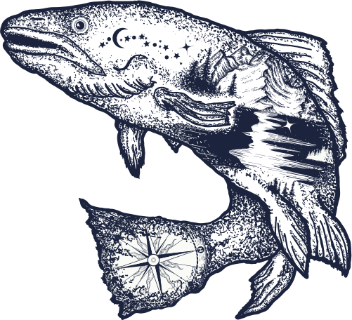 (s006-6-C) Double Exposure Fish