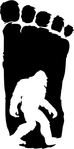 (s006-7-C) Bigfoot Sasquatch Footprint