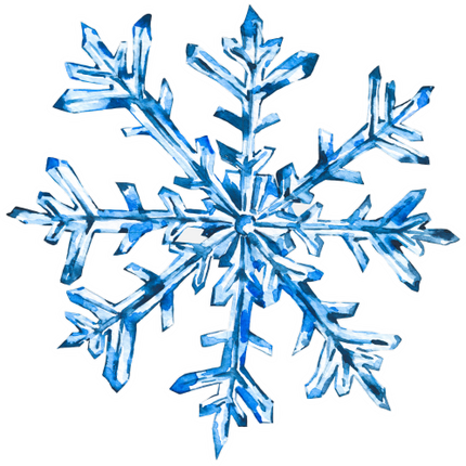 (060-01-I) Watercolor Snowflakes Snow Flakes