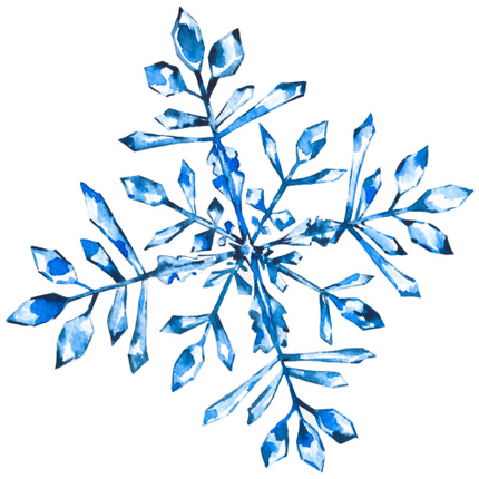 (060-01-K) Watercolor Snowflakes Snow Flakes