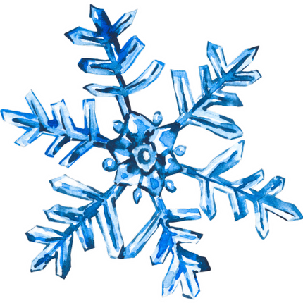 (060-01-L) Watercolor Snowflakes Snow Flakes