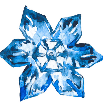 (060-01-N) Watercolor Snowflakes Snow Flakes