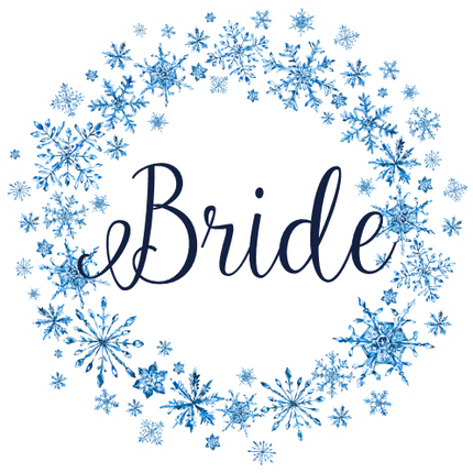 (060-04) Bride Watercolor Snowflakes Snow Flakes