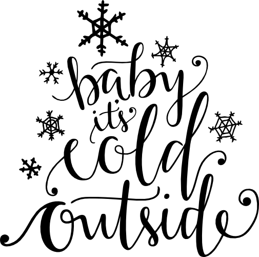 (060-03-E) Baby it's Cold Outside Snowflakes Snow Flakes