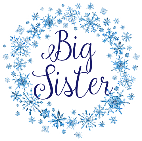 (060-04) Custom Text Snowflake Watercolor