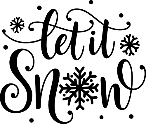 (060-03-B) Let it Snow Snowflakes Flakes