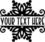 (060-02-A) Snowflake Split Name Custom Text