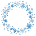 (060-02-B) Snowflake Snowflakes Watercolor Monogram Custom Text