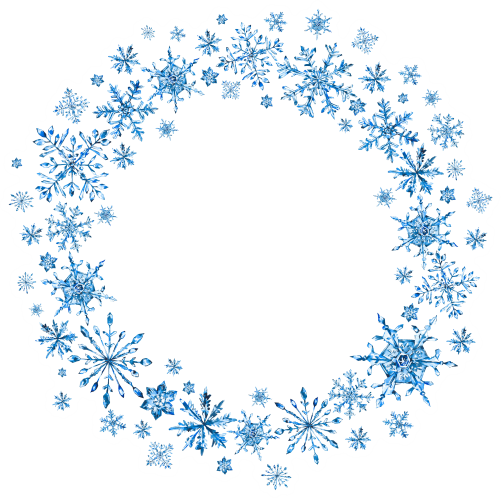 (060-02-B) Snowflake Snowflakes Watercolor Monogram Custom Text