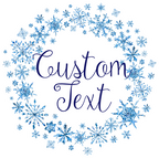 (060-04) Custom Text Snowflake Watercolor