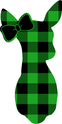 (s063-1-D) Doe Deer Bow Red, Green, Blue White Black Buffalo Plaid