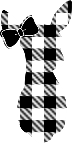 (s063-1-D) Doe Deer Bow Red, Green, Blue White Black Buffalo Plaid