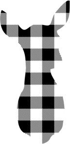 (s063-1-E) Doe Deer Red, Green, Blue White Black Buffalo Plaid