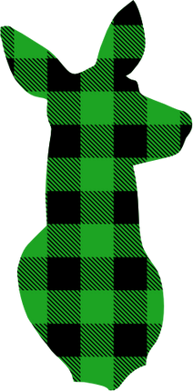 (s063-1-R) Doe Deer Red, Green, Blue White Black Buffalo Plaid