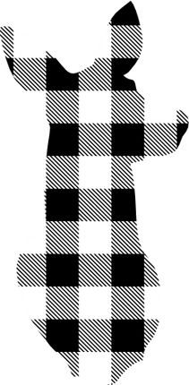 (s063-1-R) Doe Deer Red, Green, Blue White Black Buffalo Plaid