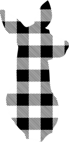 (s063-1-R) Doe Deer Red, Green, Blue White Black Buffalo Plaid
