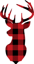 (s063-1-S) Buck Deer Red, Green, Blue White Black Buffalo Plaid