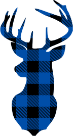 (s063-1-S) Buck Deer Red, Green, Blue White Black Buffalo Plaid