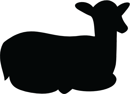 (s063-2-1H) Deer Doe Silhouette