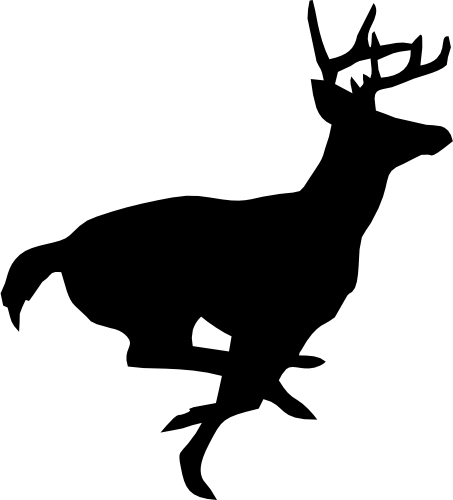 (s063-2-1P) Deer Buck Silhouette