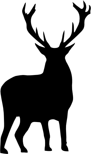 (s063-2-1Q) Deer Buck Silhouette