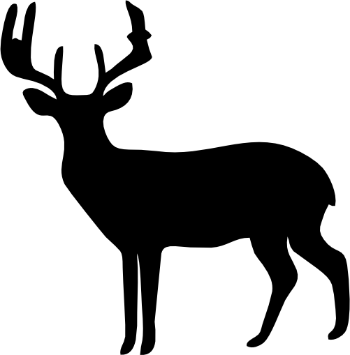 (s063-2-1V) Deer Buck Silhouette