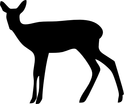 (s063-2-1X) Deer Doe Silhouette