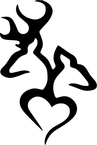 (s063-3-B) Deer Couple Heart