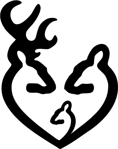 (s063-3) Deer Family Heart Dad Baby Kids