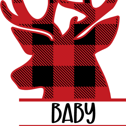 (063-09-E) Baby Deer Red Buffalo Plaid