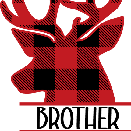 (063-09-E) Brother Deer Red Buffalo Plaid