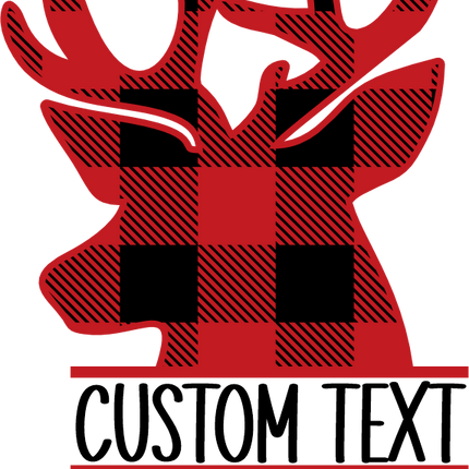 (063-09-E) Custom Deer Red Buffalo Plaid