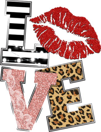 (065-N) Stacked Love Kiss Lips