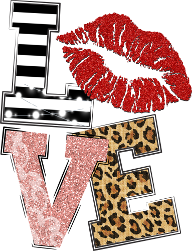 (s065) Stacked Love Kiss Lips