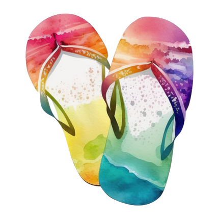 (066-04) Colorful Flip Flops