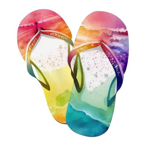 (066-04) Colorful Flip Flops