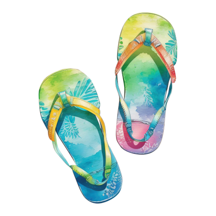 (066-04) Colorful Flip Flops