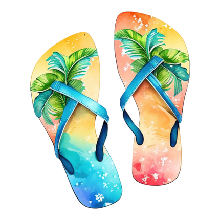 (066-04) Colorful Flip Flops