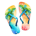 (066-04) Colorful Flip Flops