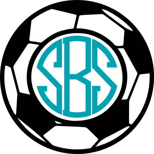 (067-01-J) Soccer Ball Monogram Iron-On Transfer