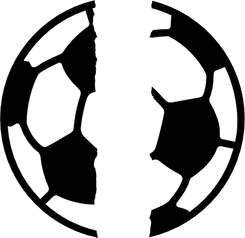 (067-02-1P) Soccer Split Ball Text Iron-On Transfer