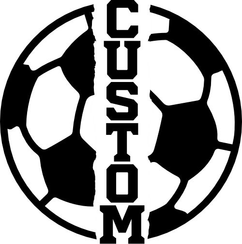 (067-02-1P) Soccer Split Ball Text Iron-On Transfer